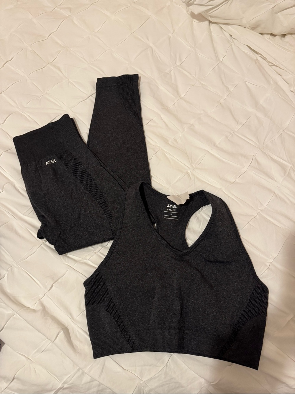AYBL Black Seamless Racerback Sports Bra